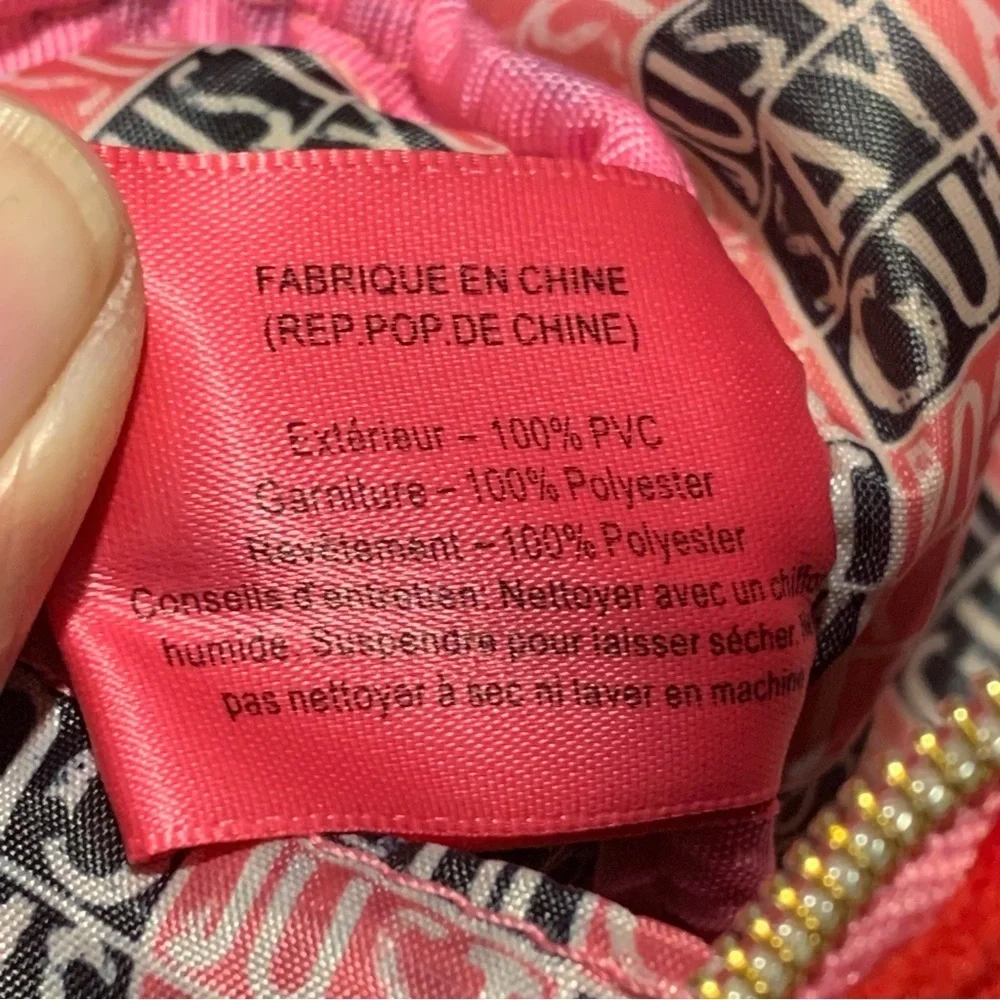 Juicy Couture Pink/Red Just Say Oui Makeup Cosmetic Bag